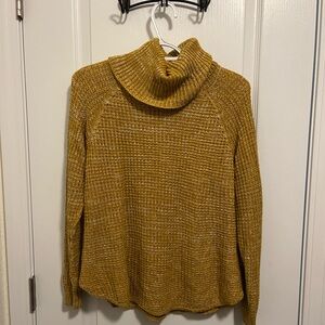 Yellow Long Sleeve Turtleneck Sweater